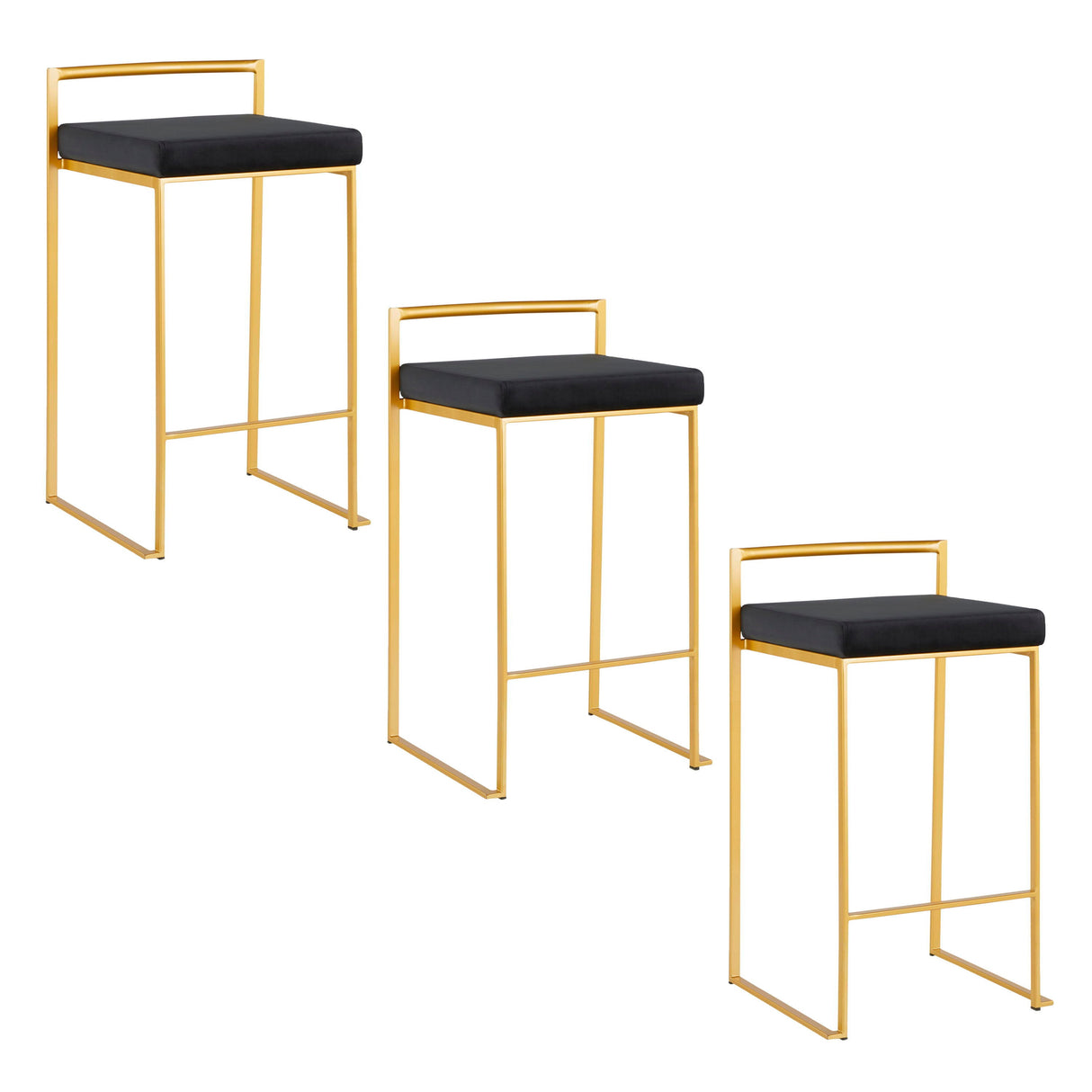 Fuji - Contemporary / Glam Design Counter Stool (Set of 2) by Couch.com