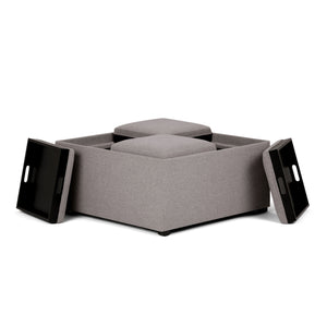 Avalon - Square Coffee Table, Storage Ottoman by Couch.com