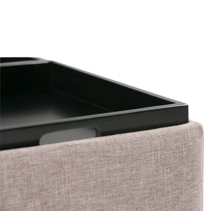 Avalon - Square Coffee Table, Storage Ottoman by Couch.com