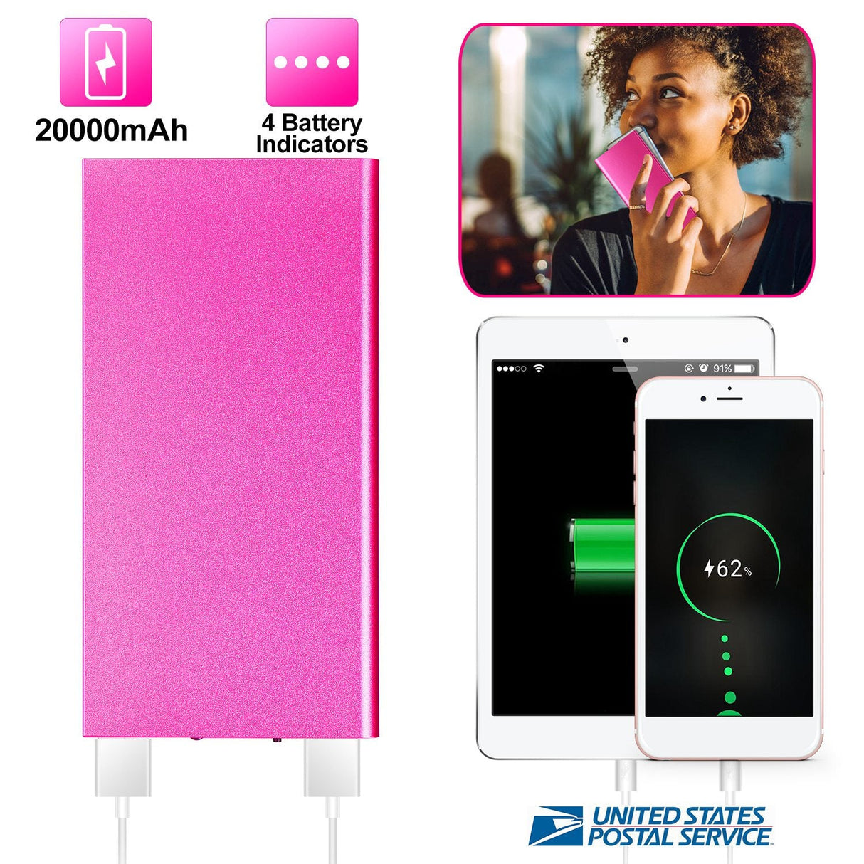 20000mAh Power Bank Ultra-thin by DirectDeals