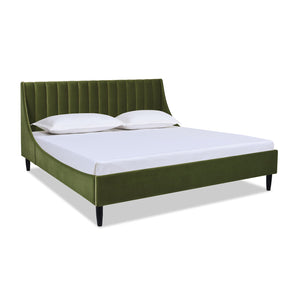 Aspen - Vertical Tufted Modern Headboard Platform Bed Set by Couch.com