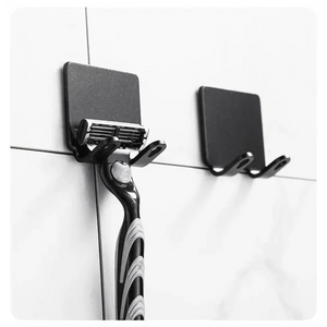 Decorative Hook 2 Pcs Punch Free Razor Holder Storage Hook Wall Men Shaving Shaver Shelf Bathroom Razor Rack Wall Bathroom Accessories