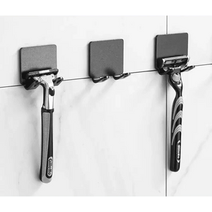 Decorative Hook 2 Pcs Punch Free Razor Holder Storage Hook Wall Men Shaving Shaver Shelf Bathroom Razor Rack Wall Bathroom Accessories