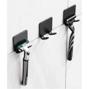 Decorative Hook 2 Pcs Punch Free Razor Holder Storage Hook Wall Men Shaving Shaver Shelf Bathroom Razor Rack Wall Bathroom Accessories