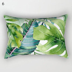 Decorative Throw Pillows Tropical Plants Pillow Cover Polyester Pillow Covers With Flowers And Plants Tropical Style Linen Throw Pillow Covers Decoration Pillowcase Cushions Home Decor