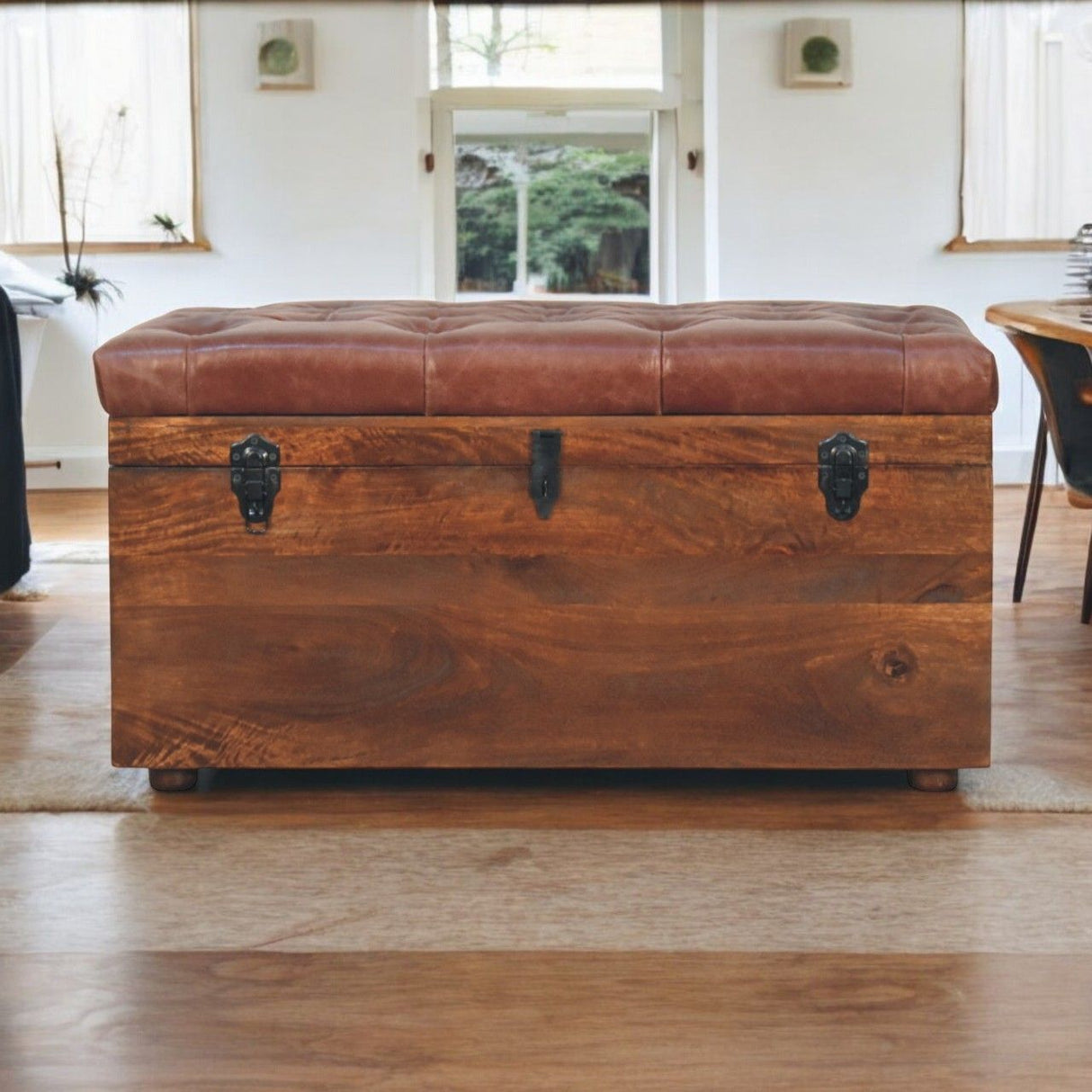 Buffalo - Artisan Furniture Leather Storage Trunk by Couch.com