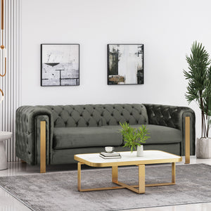 Comfy 3 Sofa With Tufted Back And Arm, Modern For Living Room - Gray by Couch.com