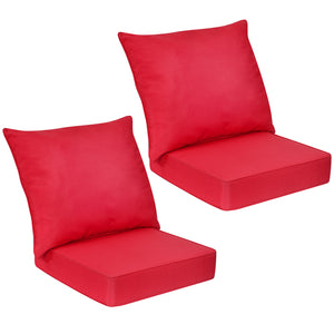 Deep Seat Chair Cushion Pads Set with Rope Belts for Indoor and Outdoor-Turquoise