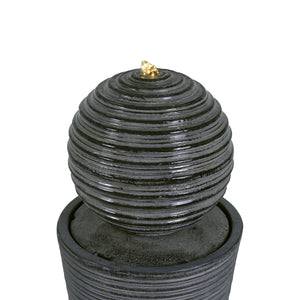 31.5' Tall Striped Concrete Column Fountain with LED Light