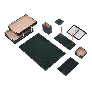 MOOG Leather Desk Set - Double Document Tray- Red - 10 PCS