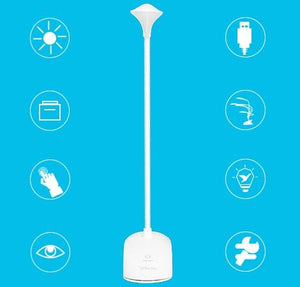 Desk Lamp USB Led Table Lamp 14 LED Table Lamp with Clip Bed Reading Book Light LED Desk Lamp Table Touch 3 Modes Blue Decorative Table Lamp Cute Study Lamps for Bedroom Décor