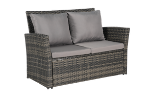 4 Pieces Outdoor Patio Furniture Sets Garden Rattan Chair Wicker Set