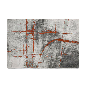 Quarry - 5.25' X 6.5' Abstract Area Rug - Gray / Orange by Couch.com