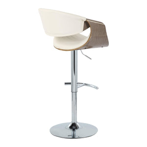 Symphony - Mid Century Modern Adjustable Barstool With Swivel & Rounded T Footrest (Set of 2) by Couch.com