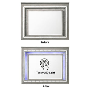 Antares - Mirror With LED - Light Gray by Couch.com