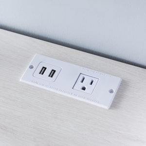 Writing Desk Laptop Table Desk Work Table - White Oak / White Wash Cream by Couch.com