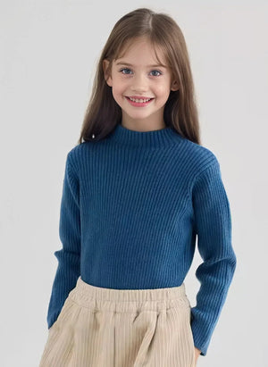 Children's Mock Neck Sweater Knitwear Top