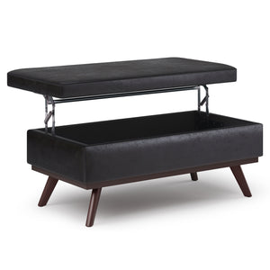 Owen - Lift Top Large Coffee Table Storage Ottoman, Mid Century Style by Couch.com