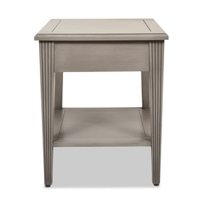 Dauphin - Storage Shelf Side Table - Gray Cashmere by Couch.com