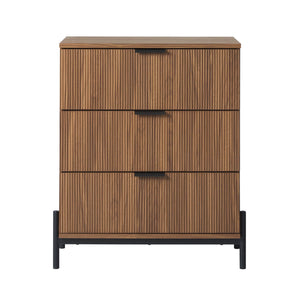 Mid-Century 3 Drawer Chest With Reeded Drawer Fronts by Couch.com