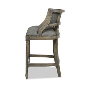 Paris - Farmhouse Counter Height Bar Stool With Backrest by Couch.com