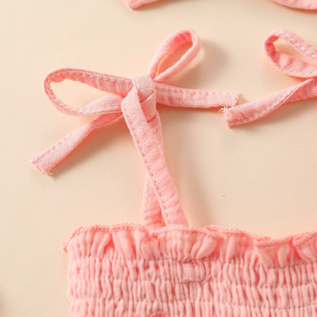 Towel Embroidery Mesh Slip Dress Bowknot Headband Two-piece Set