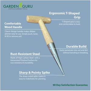 Steel Dibber by Garden Guru