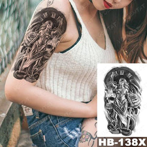 Different Stylish Waterproof Temporary Tattoo Sticker Heart Knife Angel Makeup Tattoos For Women Men