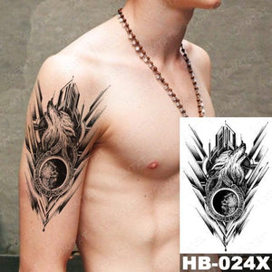 Different Stylish Waterproof Temporary Tattoo Sticker Heart Knife Angel Makeup Tattoos For Women Men