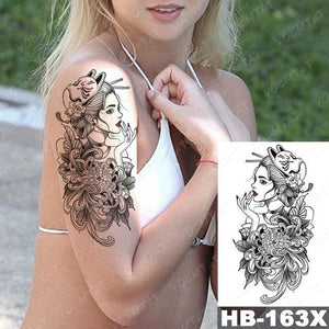 Different Stylish Waterproof Temporary Tattoo Sticker Heart Knife Angel Makeup Tattoos For Women Men