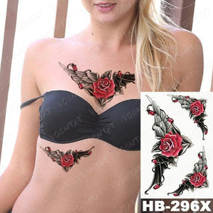 Different Stylish Waterproof Temporary Tattoo Sticker Heart Knife Angel Makeup Tattoos For Women Men