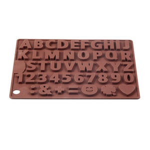Digit Silicone Chocolate Mold Non-Stick Cake Mould Jelly Candy 3D Molds Kitchen Accessories Reusable Baking Tools Silicone Letter Mold And Number Candy Molds