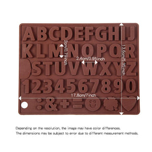 Digit Silicone Chocolate Mold Non-Stick Cake Mould Jelly Candy 3D Molds Kitchen Accessories Reusable Baking Tools Silicone Letter Mold And Number Candy Molds
