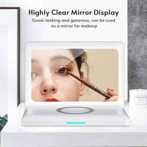 Digital Mirror Clock Wireless Charging Alarm Clock