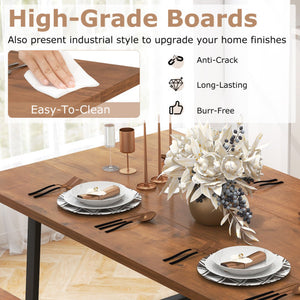 Dining Table Set for 5-7 with 2-Bottle Wine Rack and Condiment Holder