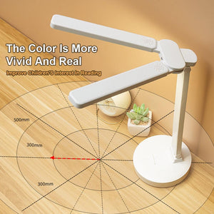 Double Lamp Cap Led Foldable Reading Lamp For Children's Mobile Phone Bracket Desk Study Light Free Shipping Bedroom Table Lamps Decorative Table Lamp Cute Study Lamps for Bedroom Décor