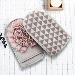 Double Sided 1PC Portable Scrub Bath Sponge For Shower Scrubber Body Cleaning Brush Elegant Gloves Shower Massage Towel Ball Bath Accessories