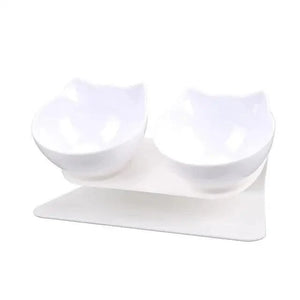 Double Transparent Non-slip Food Bowl With Protection For Cats Modern Kitten Food Bowl Pet Accessories