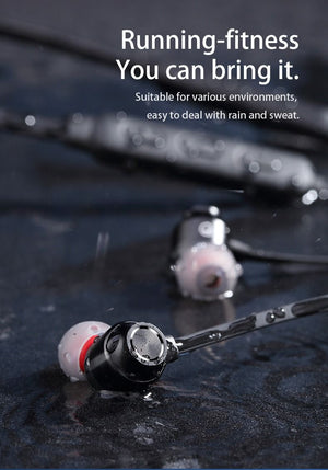 Neck-mounted Wireless earbuds Sports Headphones Neck Bluetooth 5.3 In-Ear Metal Earphones