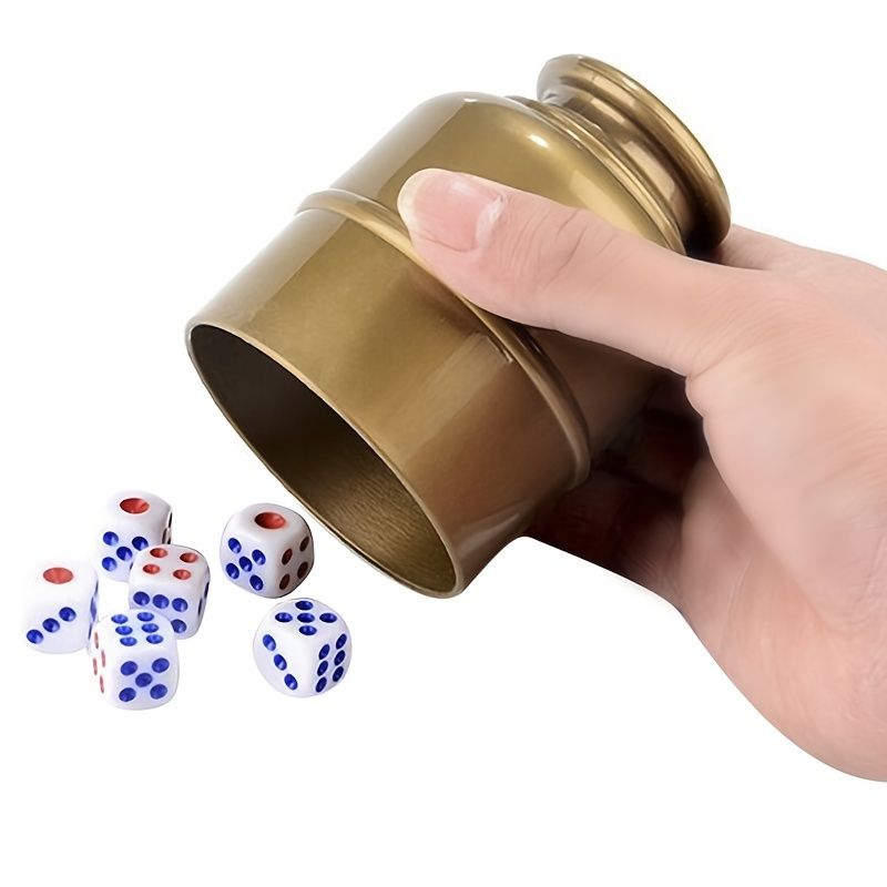 1pc standard Dice & Dice Cup Set; Bar Sieve Thickened Combination with Bottom Holder; Outdoor Table Game Accessories