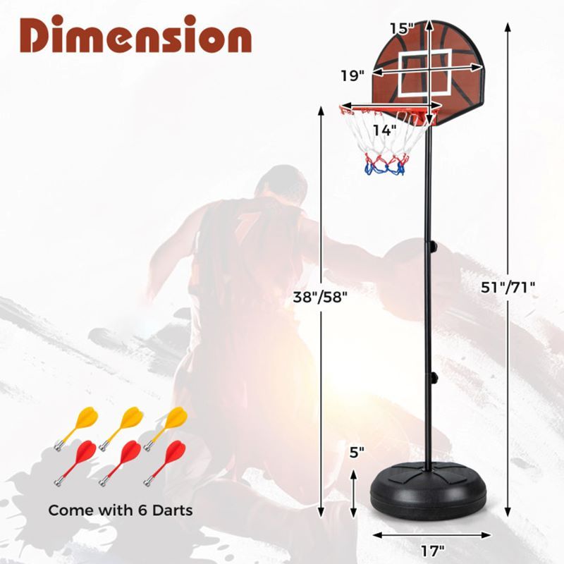 Indoor Outdoor Basketball Hoop for Garden & Backyard