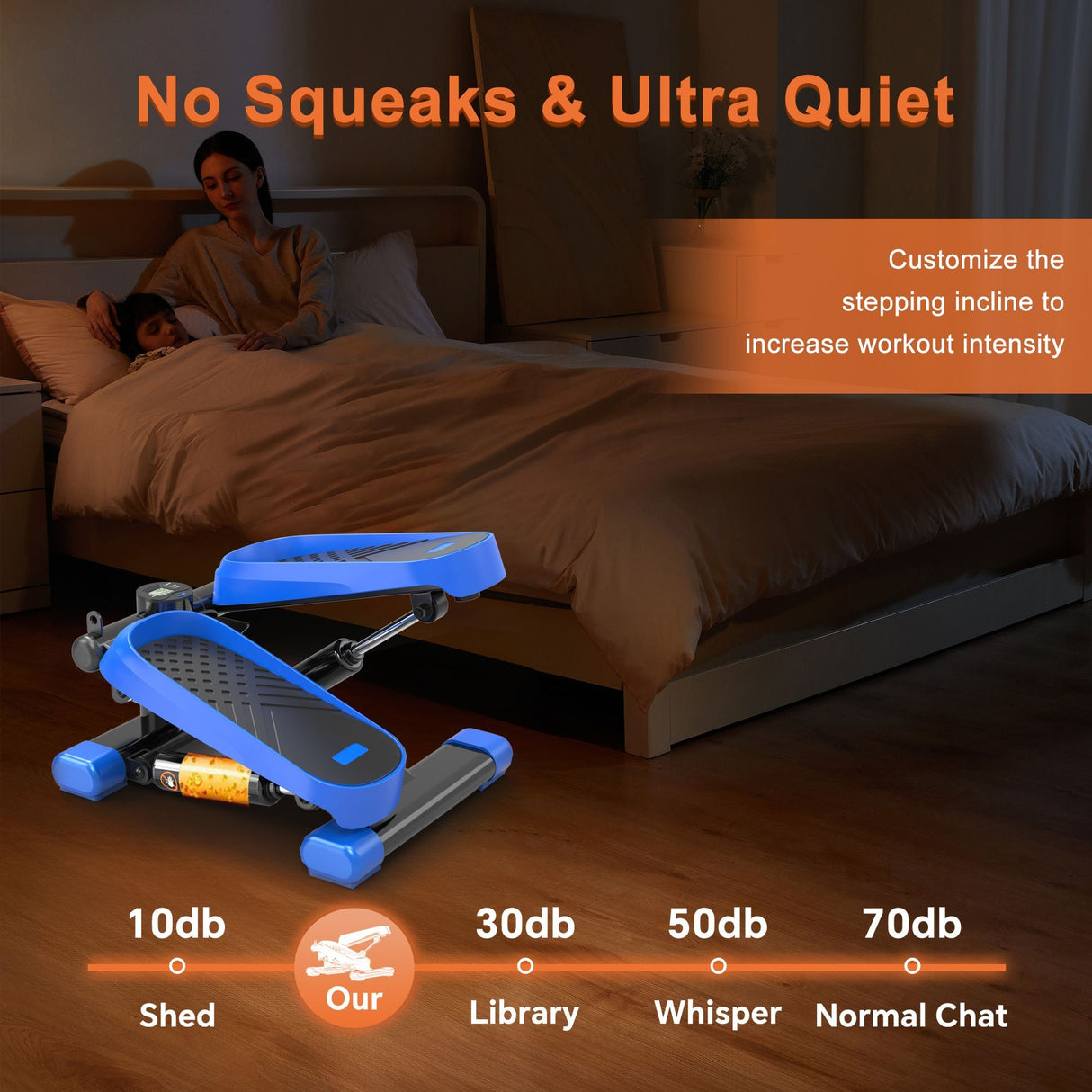 Mini Stepper machine with Resistance Bands