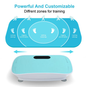 Silent Vibration Plate Crazy Fitness Massage 10-Frequency Weight Loss & Fat Burner Body Shaking Machine For Unisex Blue