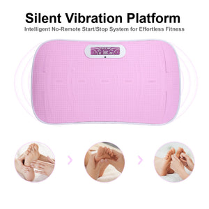 Full Body Vibration Plate Crazy Fitness Massage 10-Frequency Weight Loss & Fat Burner Shaking Machine For Unisex Pink