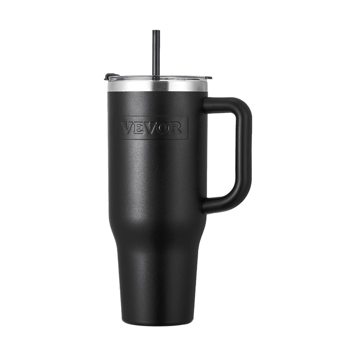 40 oz tumbler Insulated rambler Stainless Steel Coffee Cup Handheld Black