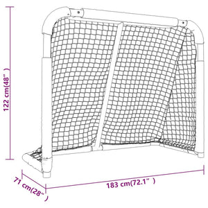 Hockey Goal Red and White 72"x28"x48" hockey net Polyester