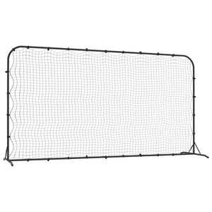 Football Rebounder Net Black 144.1"x35.4"x72" HDPE