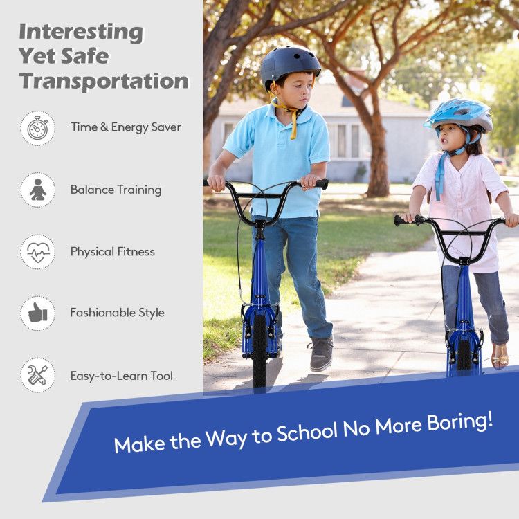 Height Adjustable hoverboard Kid Scooter with 12 Inch Air Filled Wheel