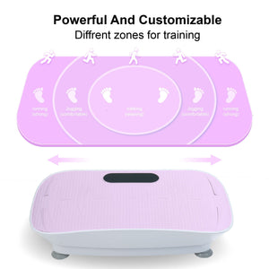 Silent Vibration Plate Crazy Fitness Massage 10-Frequency Weight Loss & Fat Burner Body Shaking Machine For Unisex Pink