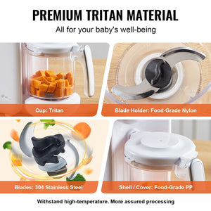 Multi-Functional Baby Food Maker - 430W Processor for Healthy Purees, Steaming & Grinding